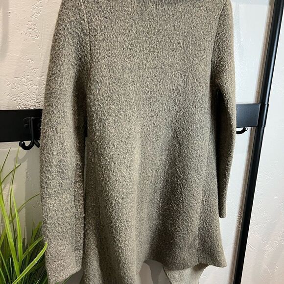 Zara knit cardigan wool blend open sweater green size small - Picture 7 of 13